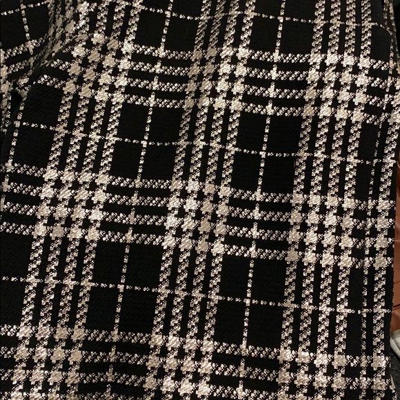 NWT Black and Silver Plaid Pallazo Pants - Picture 3 of 4